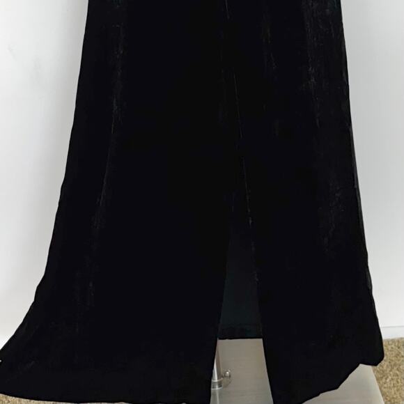 Emilio Pucci Velvet Maxi Skirt High Back Slit Black IT40 US6 NWT Made in Italy - Picture 9 of 13